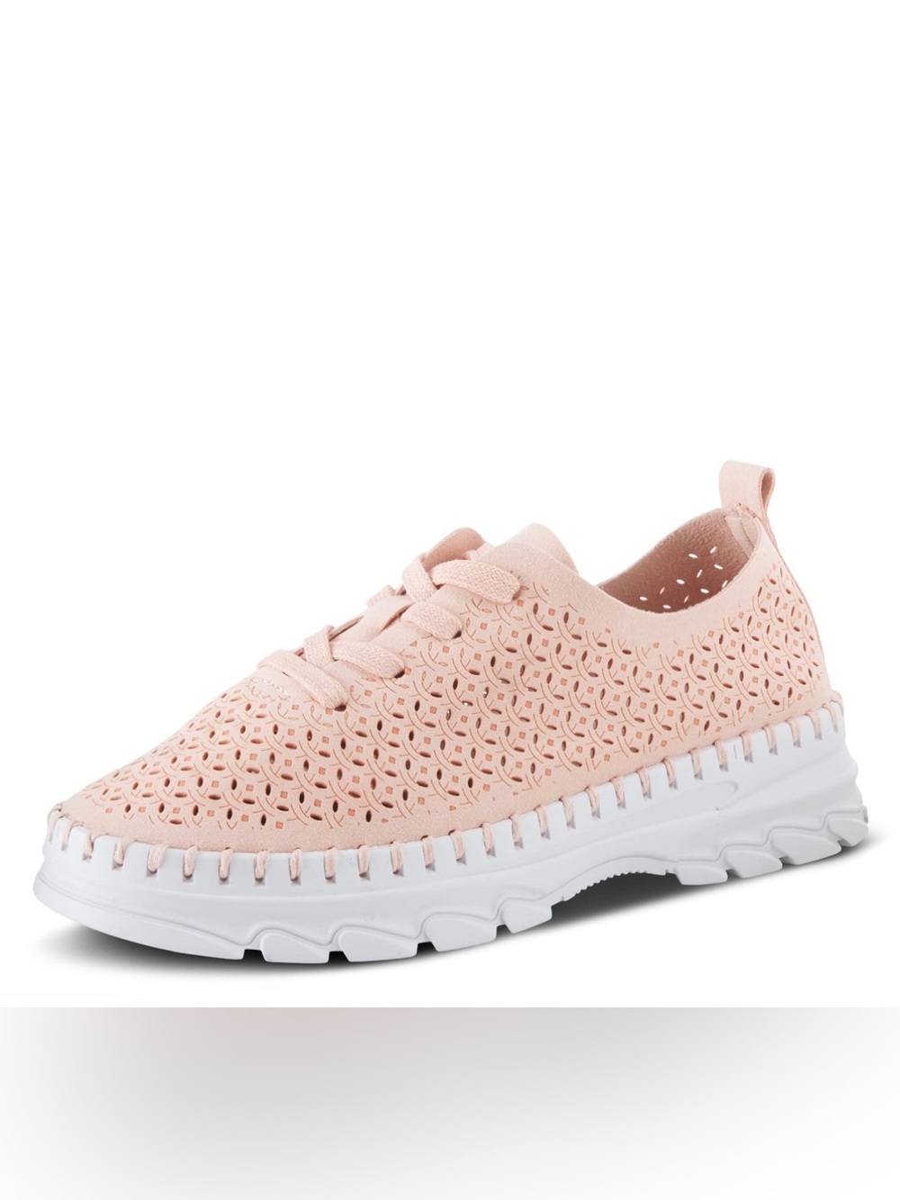 Women’s Breathable Lace-Up Pink Knit Sneaker EU40